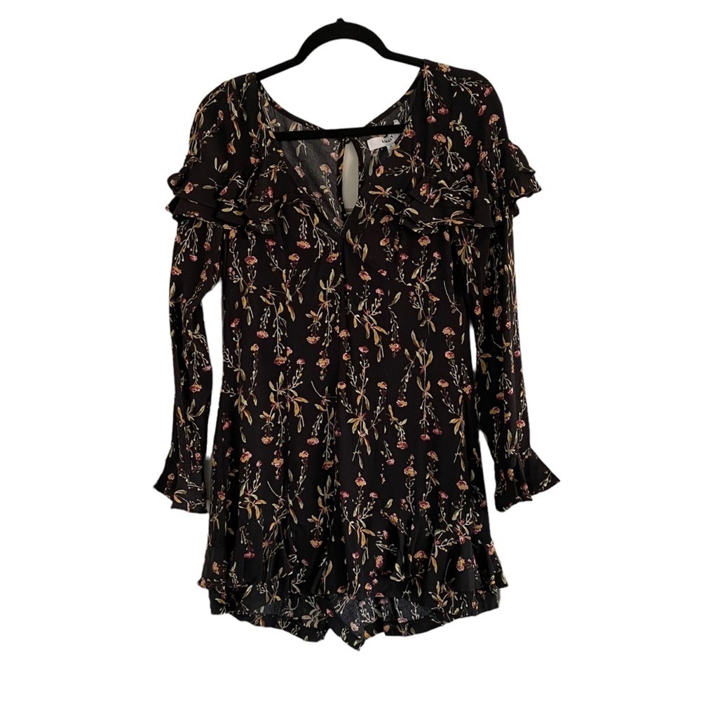 NWT Likely Amira Floral Ruffles Long Sleeve Romper Size 10